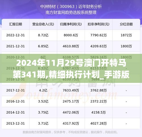 2024年11月29号澳门开特马第341期,精细执行计划_手游版8.792